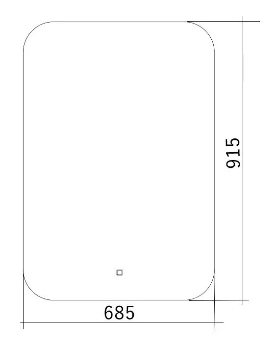 Зеркало Azario Паллада LED-00002242 белый