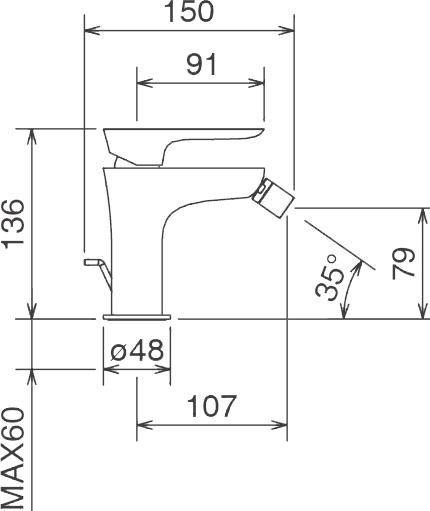 Смеситель La Torre Laghi 44011CS.CR для биде