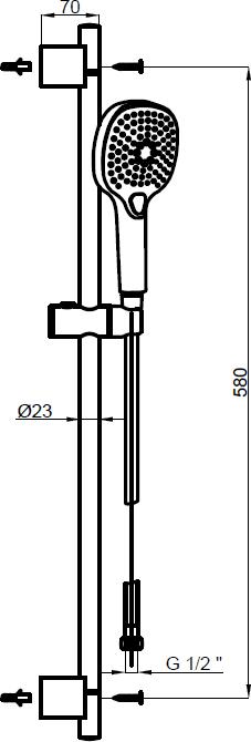 Душевой набор Azario Nevo AZ-157820226, белый