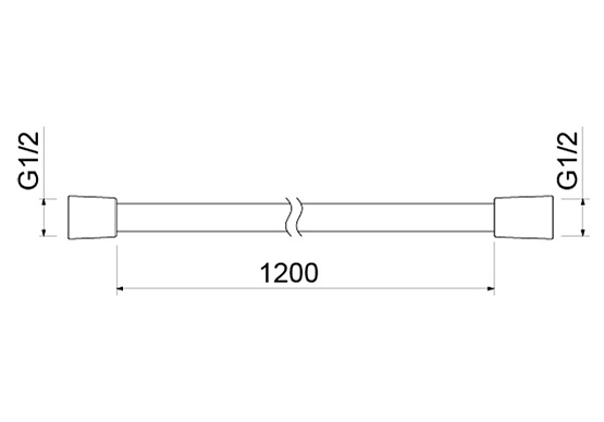 Шланг для душа 120 см Акватек AQ2104CR, хром