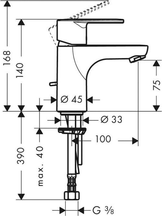 Смеситель для раковины Hansgrohe Talis E2 31624000, хром