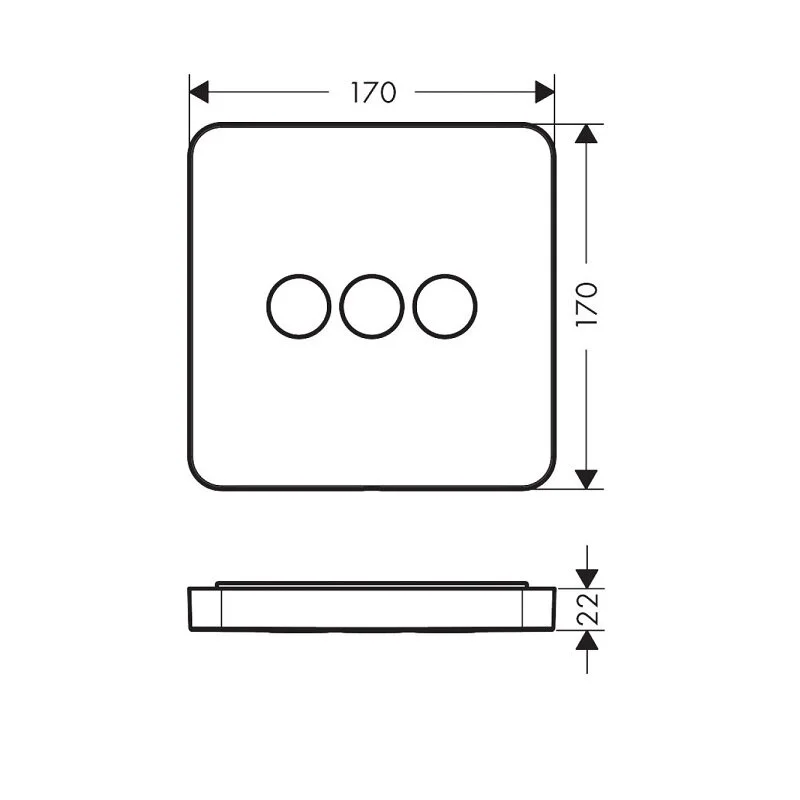 Переключатель потоков для душа Axor ShowerSelect 36773670 черный