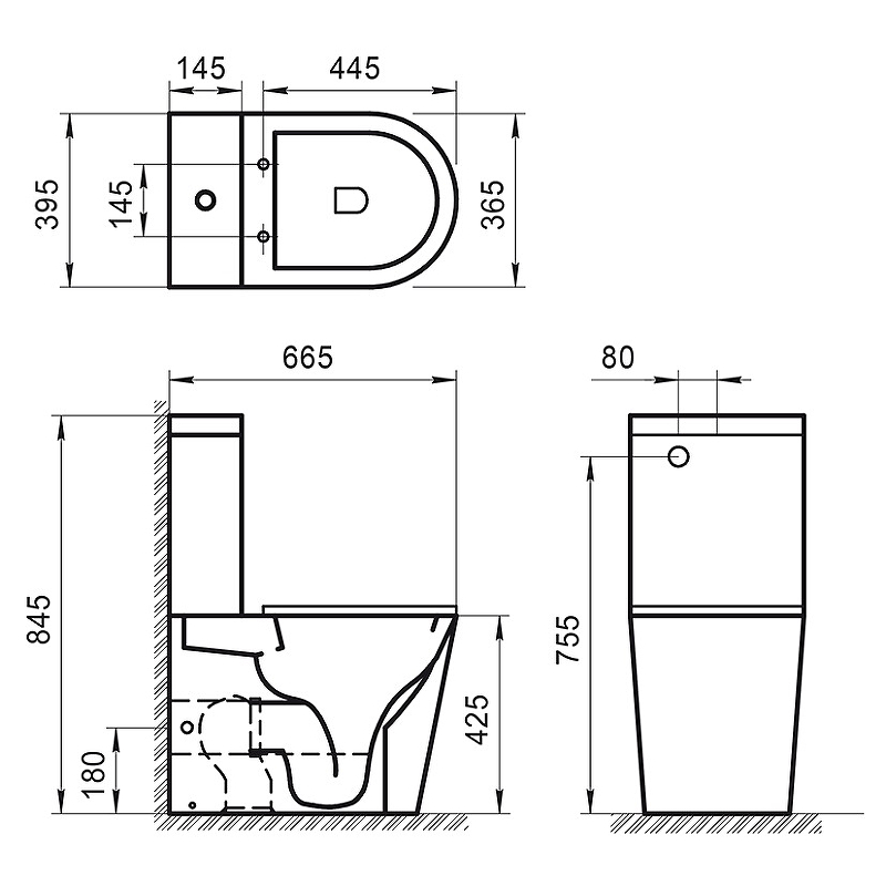 Унитаз-компакт BelBagno Sfera-R BB2141CPR/BB870SC с сиденьем микролифт, белый