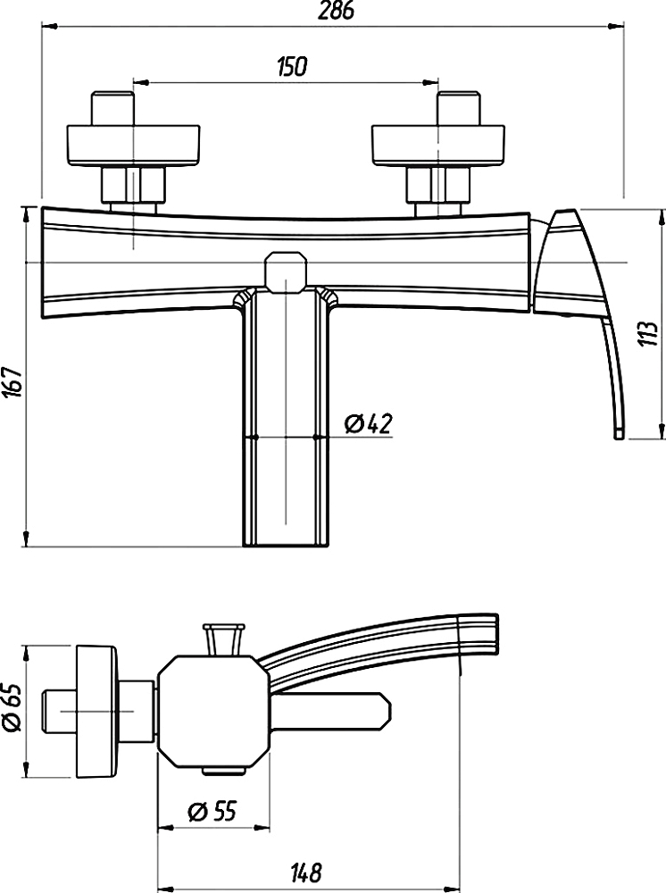 Смеситель Migliore Mercury ML.MRC-8702 Cr для ванны с душем