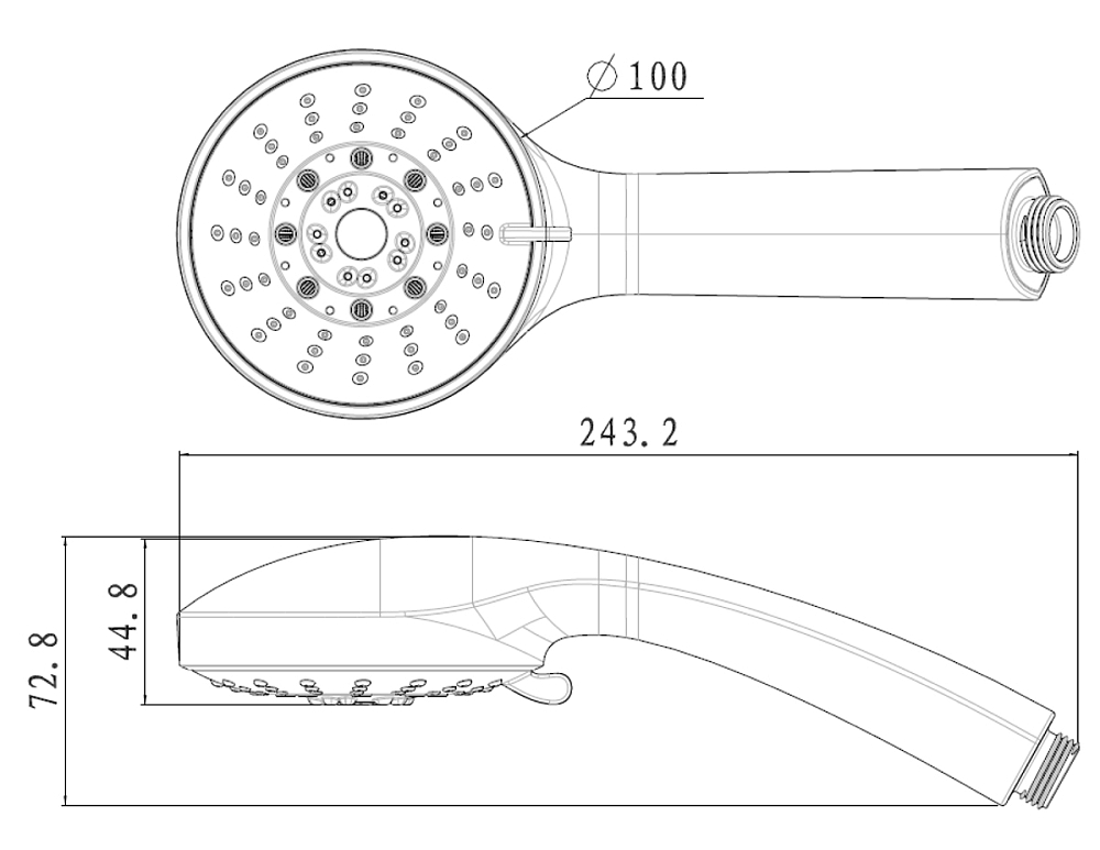 Душевая лейка Lemark LM0135C хром