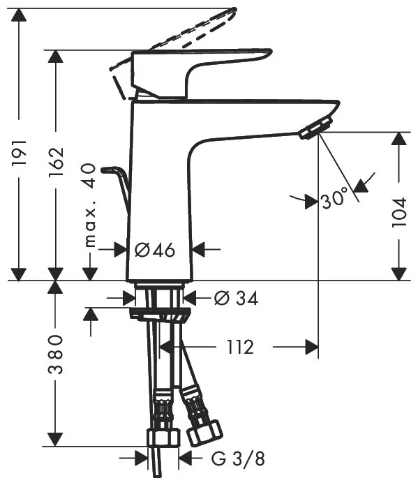 Смеситель для ванны с душем Hansgrohe Talis E 71740000/71710000 хром