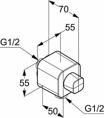 Шланговое подключение Kludi A-QA 6554505-00, хром