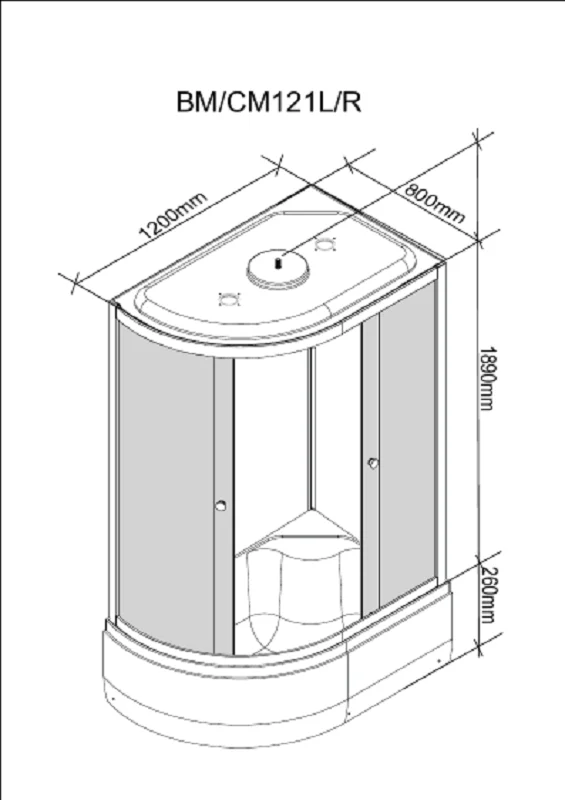 Душевая кабина Parly Classic CM121L