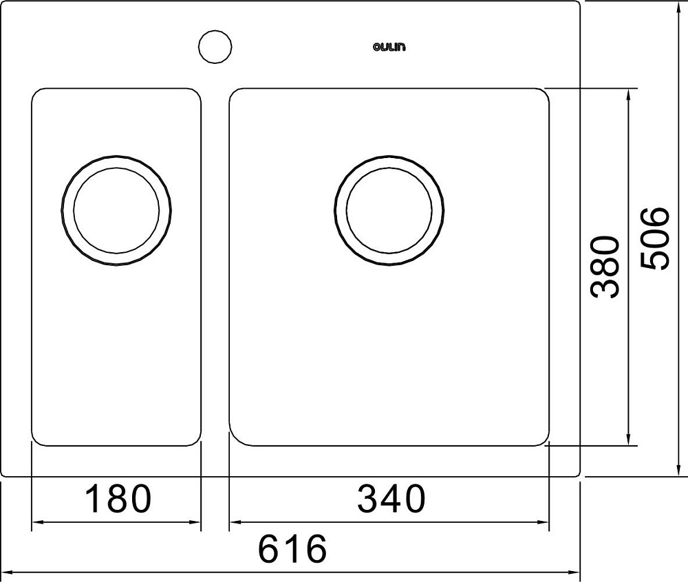 Кухонная мойка Oulin OL-FTR202R