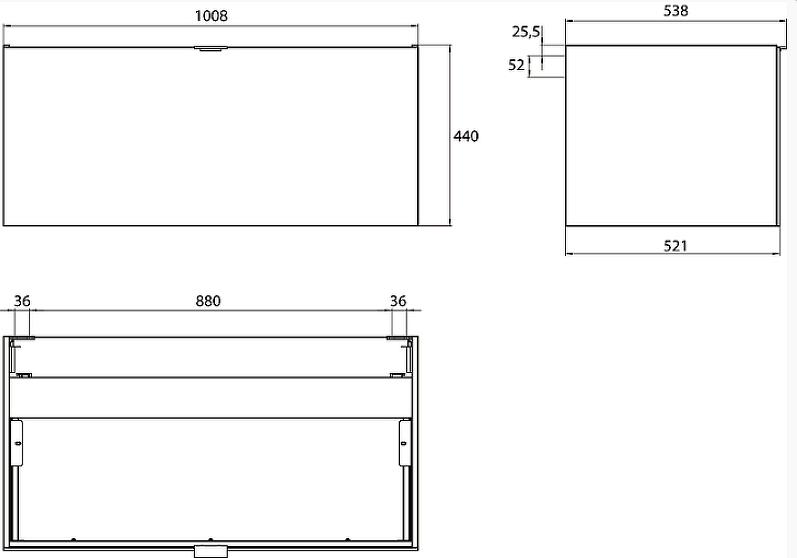 Тумба под раковину Emco Vanity Units 100 9583 274 20