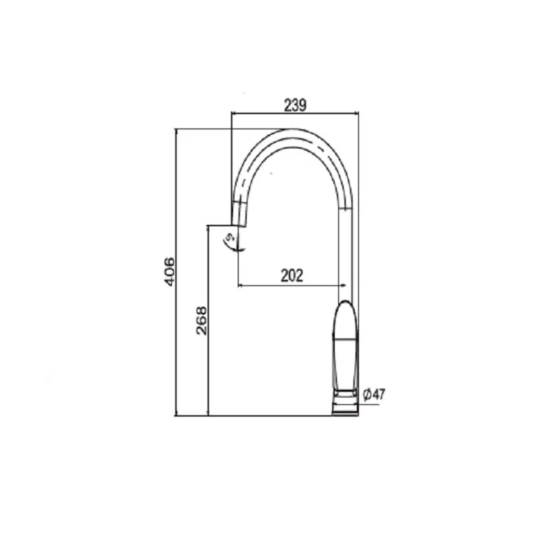 Смеситель для кухни Laparet Lisera N2068529LPT черный