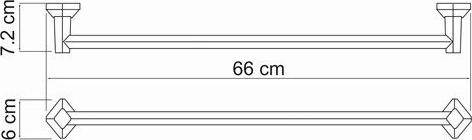 Полотенцедержатель 66 см WasserKRAFT Aller K-1130, хром