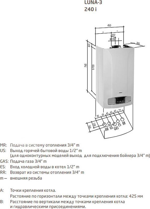 Газовый котел Baxi Luna 3 240 i (9,3-24 кВт)