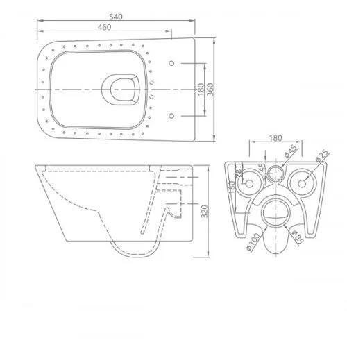 Подвесной унитаз SSWW CT2041