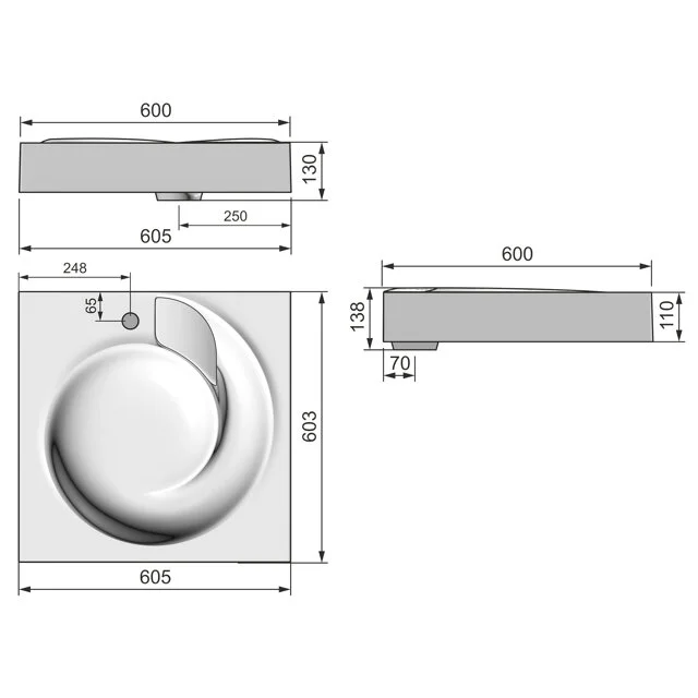 Раковина SNTLM QOPP 4627173210140 белый