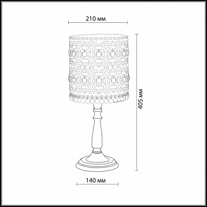 Настольная лампа декоративная Odeon Light Salona 2641/1T