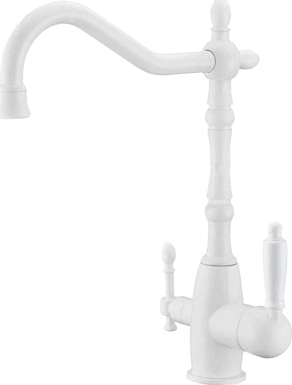 Смеситель для кухонной мойки Zorg Sanitary ZR 312 YF-33-WHITE