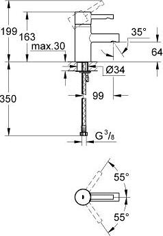 Смеситель для раковины Grohe Essence 34294000