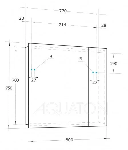 Зеркальный шкаф Aquaton Лондри 1A267202LH010 белый