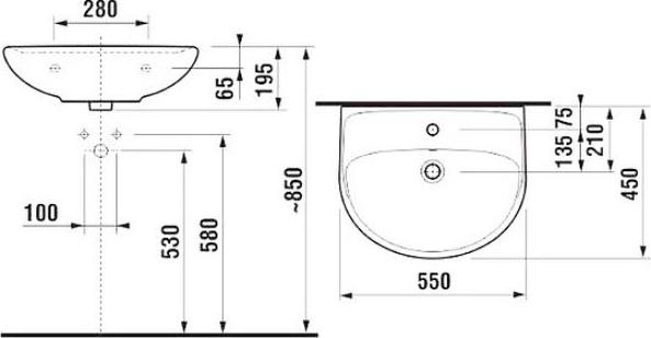 Раковина Jika Plus 55 1438.2