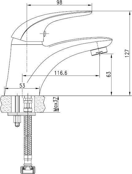 Смеситель Aquanet Cobra 187204 для раковины