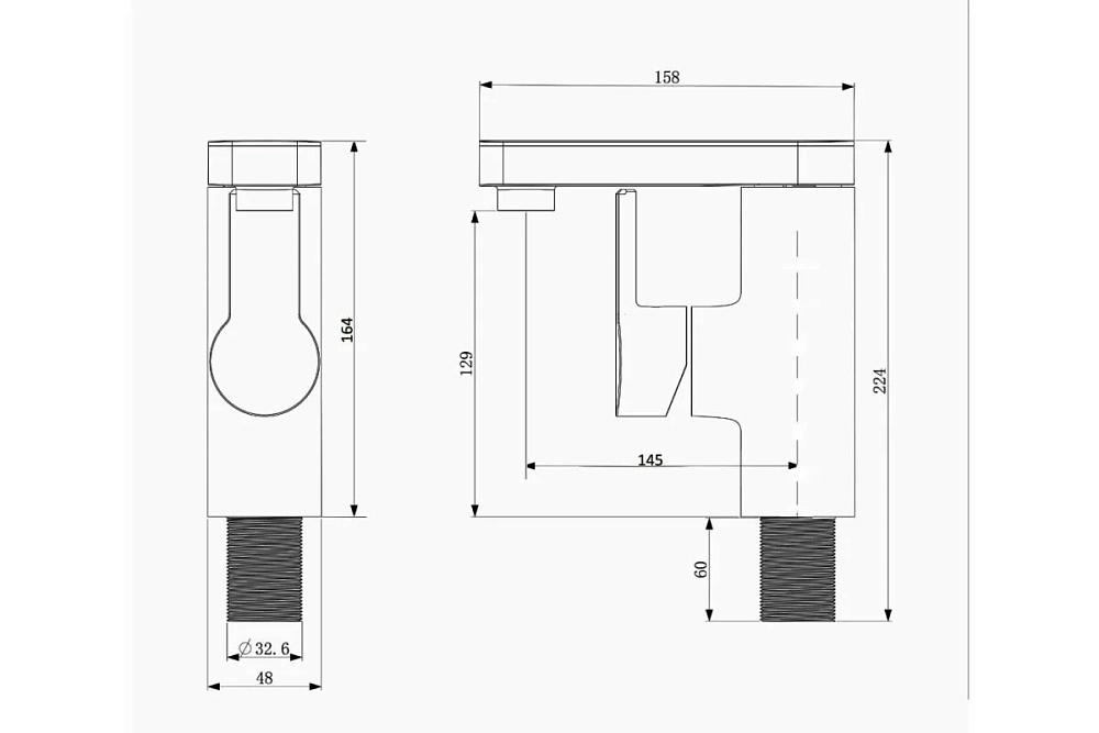 Смеситель для раковины OneLife P08-021W хром, белый