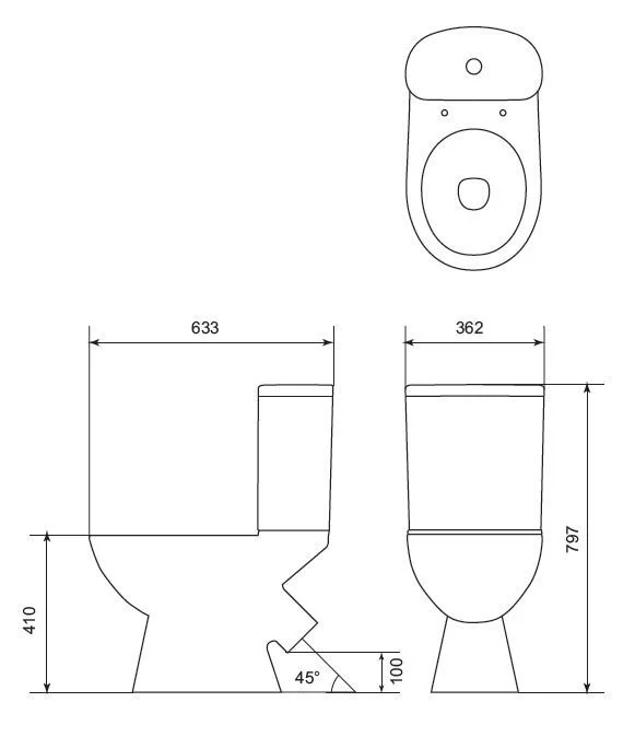 Напольный унитаз Iddis Persey ID141 крышка микролифт