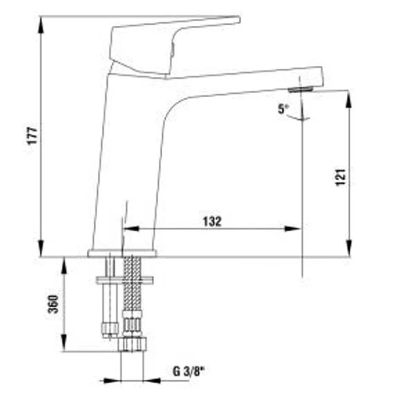 Смеситель для раковины E.C.A Tiera 104808989EX хром, белый