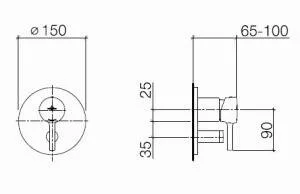 Смеситель для ванны с душем Dornbracht LaFleur 36 115 955-00 хром