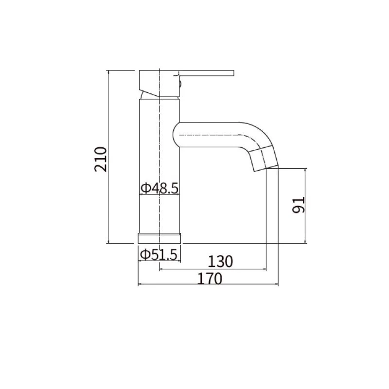 Смеситель для раковины PLStart PL1004-7 черный