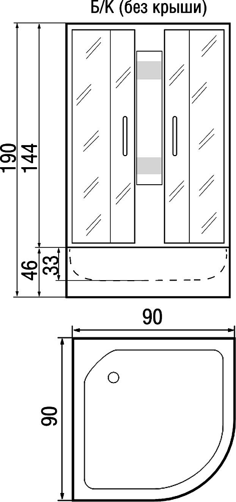 Душевая кабина River Desna 90/46 MT БК