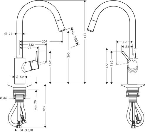 Смеситель для кухни Hansgrohe Talis S Variarc 14872800