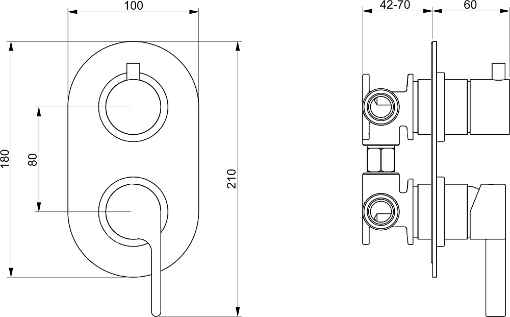 Смеситель Webert DoReMi DR860101015 с внутренней частью хром