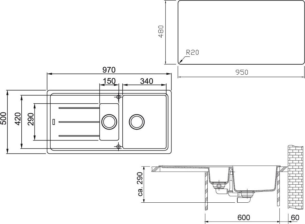 Кухонная мойка Franke Basis BFG 651 бежевый