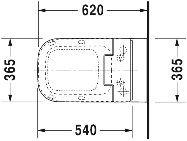 Подвесной унитаз Duravit Happy D.2 Rimless 2550590000 безободковый