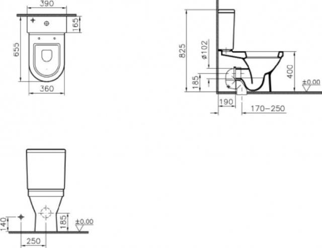 Унитаз-компакт VitrA S50 9798B003-1165 с сиденьем микролифт