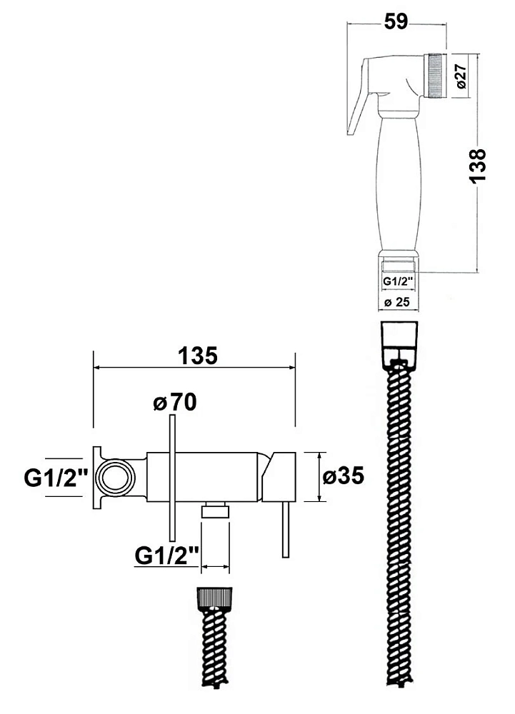 Душевая система Frap H71-6 F2471-6 черный матовый