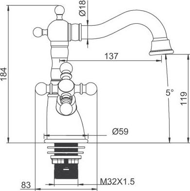 Смеситель для раковины Gappo G1389-6