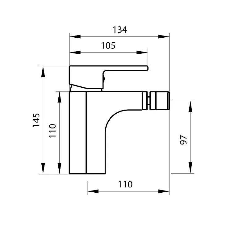 Смеситель для биде Koller Pool Round Arc RA0300 хром