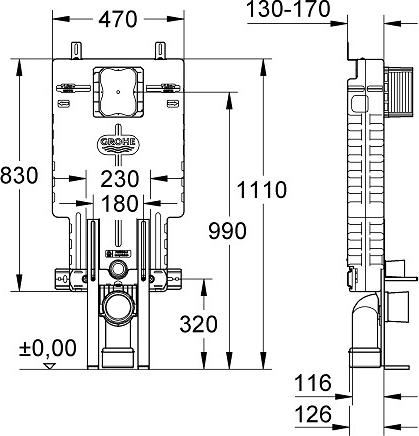 Смывной бачок для унитаза Grohe Uniset 38642001