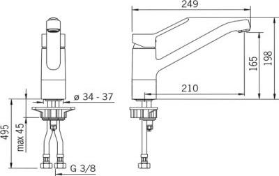 Смеситель Oras Aquita 2920F для кухонной мойки