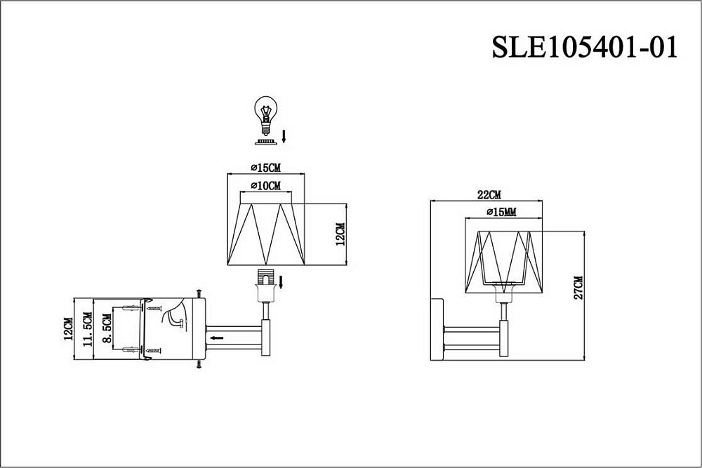 Бра Evoluce Lagoro SLE105401-01