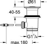 Донный клапан Grohe 28910000 хром