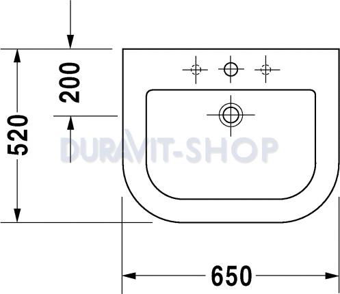 Раковина 65x52 Duravit Happy D 0417650000