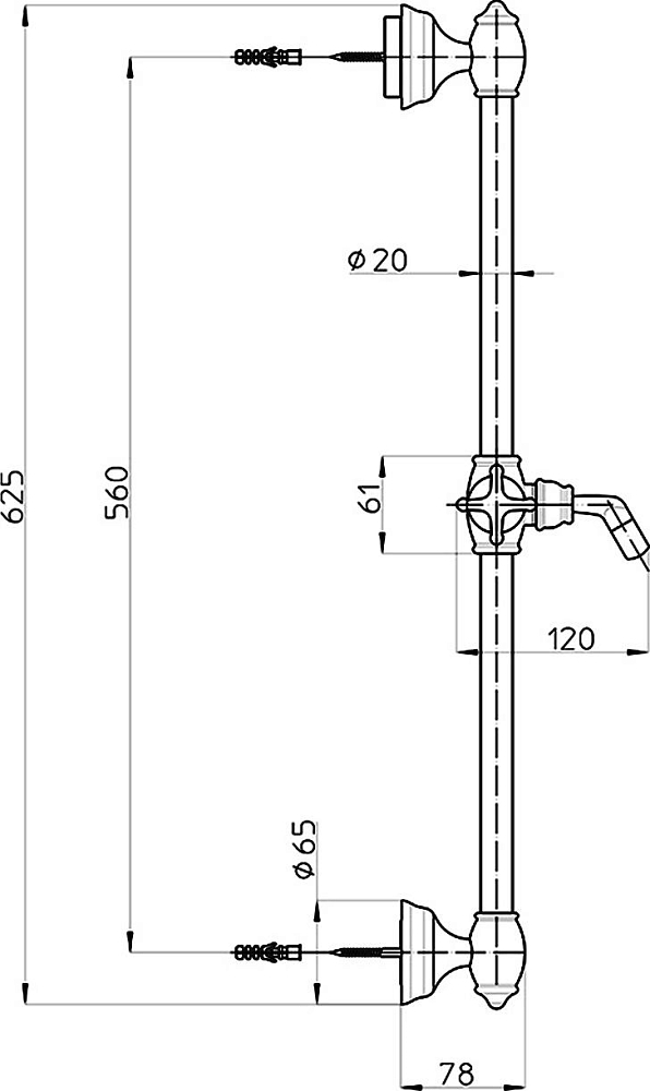 Душевой гарнитур Bossini Charleston D03001 CR