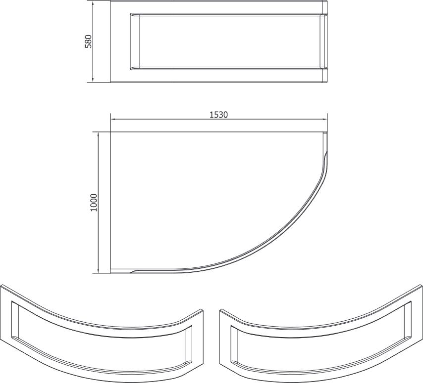 Экран Cersanit Kaliope 153 PA-KALIOPE*153