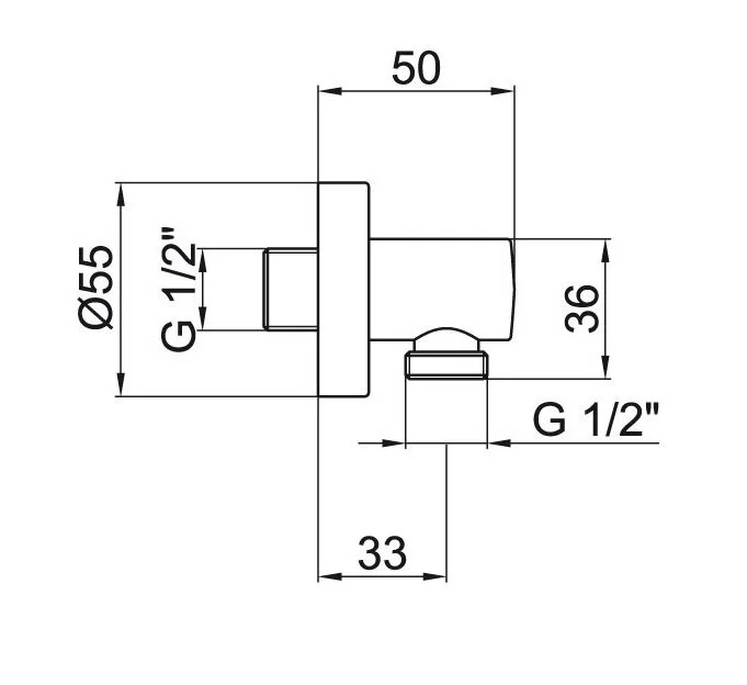 Шланговое подключение  Webert Comfort AC0344015 хром