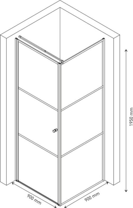 Душевой уголок Berges Wasserhaus Dark 061020L 90х90, L, профиль чёрный матовый