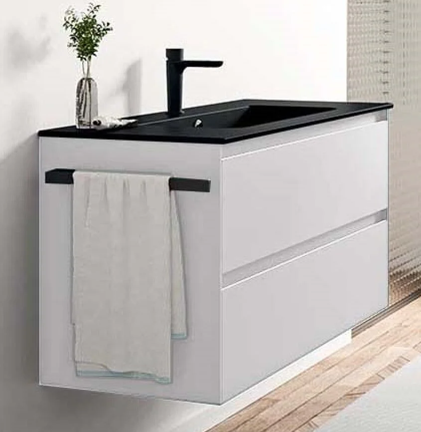 Тумба под раковину Berloni Bagno Way Block WAK0003 101/190 белый, черный