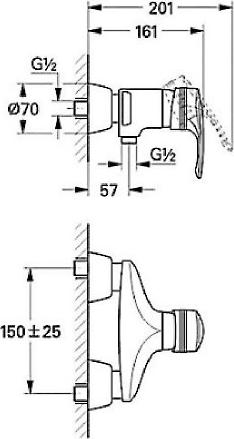 Смеситель для душа Grohe Europlus 33322000